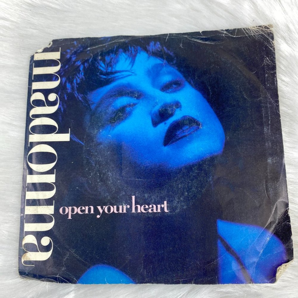 Madonna Open Your Heart, White Heat 1986 Sire 45 RPM Photo Sleeve - Picture 3 of 7